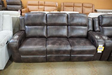 Leather Reclining Sofa — Studio West 