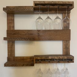 Rustic Homemade Wine Rack 