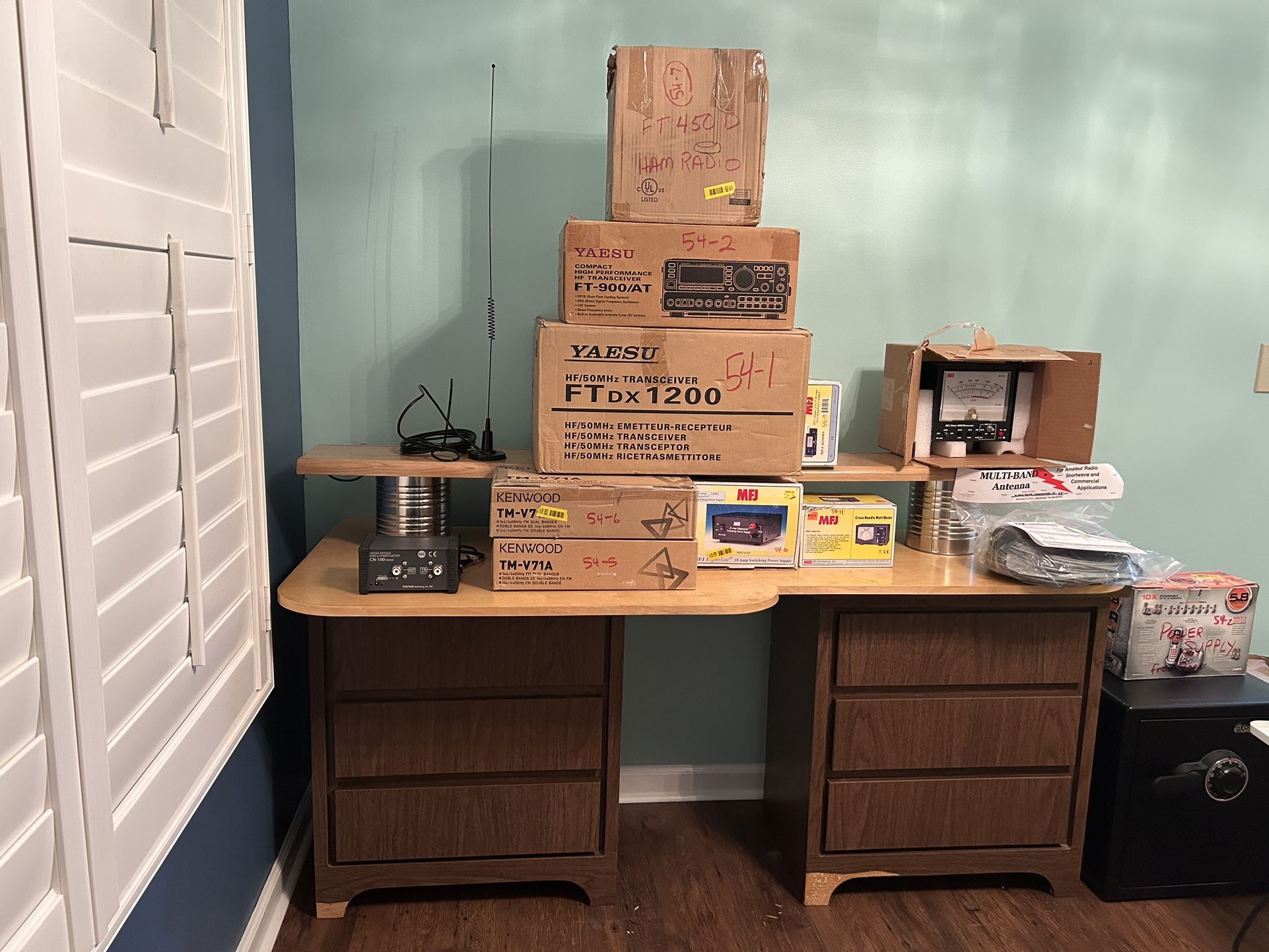 HUGE ASSORTMENT OF HAM Radio Transceivers, switching power supplies, manuals, and equipment