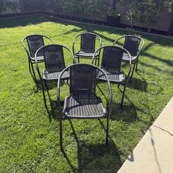 Black outfoor chairs