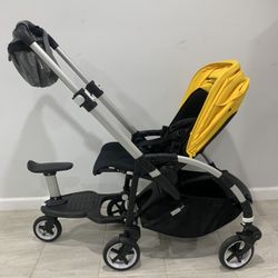 Bugaboo Bee6 + wheeled board + snack tray + organizer