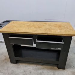 Craftsman Metallic Workbench w Drawers