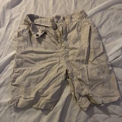 H&M Khaki Linen Shorts