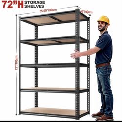 72” Garage shelves SHELVING STORAGE New In box 