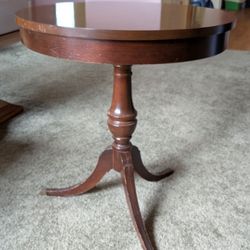 Vintage MCM  Round Drum Side Table