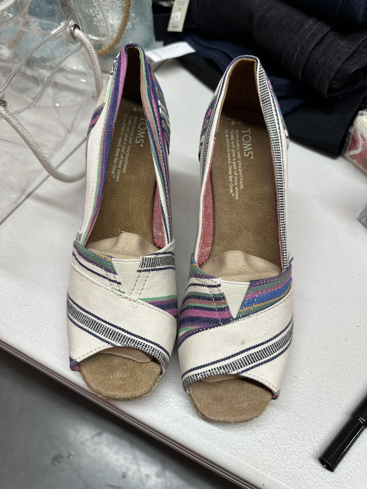 Toms Wedge Open Shoe