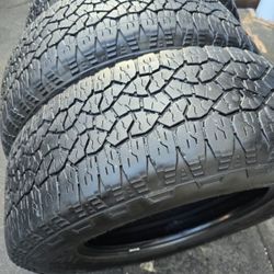 4 used tires Lt275 65r20 Goodyear Wrangler $150.00