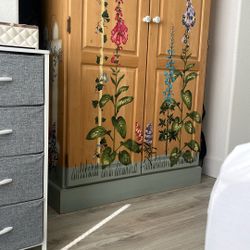 Genuine Wood Armoire-Hand Painted