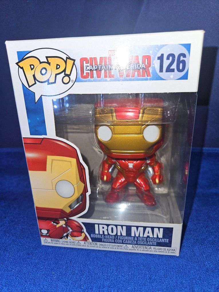 Funko Pop Marvel: Captain America: Civil War Iron Man #126 Vinyl Figure Bobble