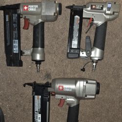 3x Porter Cable Pneumatic  Nail Guns