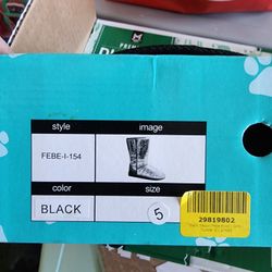 Black Sequin Febe Boot (Toddler Size 5)