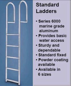 Do you need a new dock ladder? Brand New 5 Step Aluminum Dock Ladder Only $159.99 Other sizes and styles available