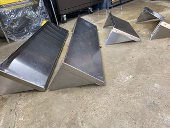 Stainless steel shelves
