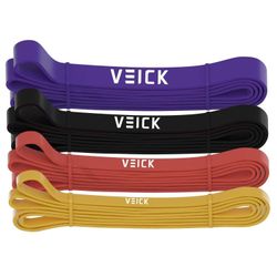 VEICK Resistance Bands for Working Out, Rubber Exercise Band Set for Men Women, Heavy Full Body Elastic Workout Bands Equipment for Home Fitness Gym, 