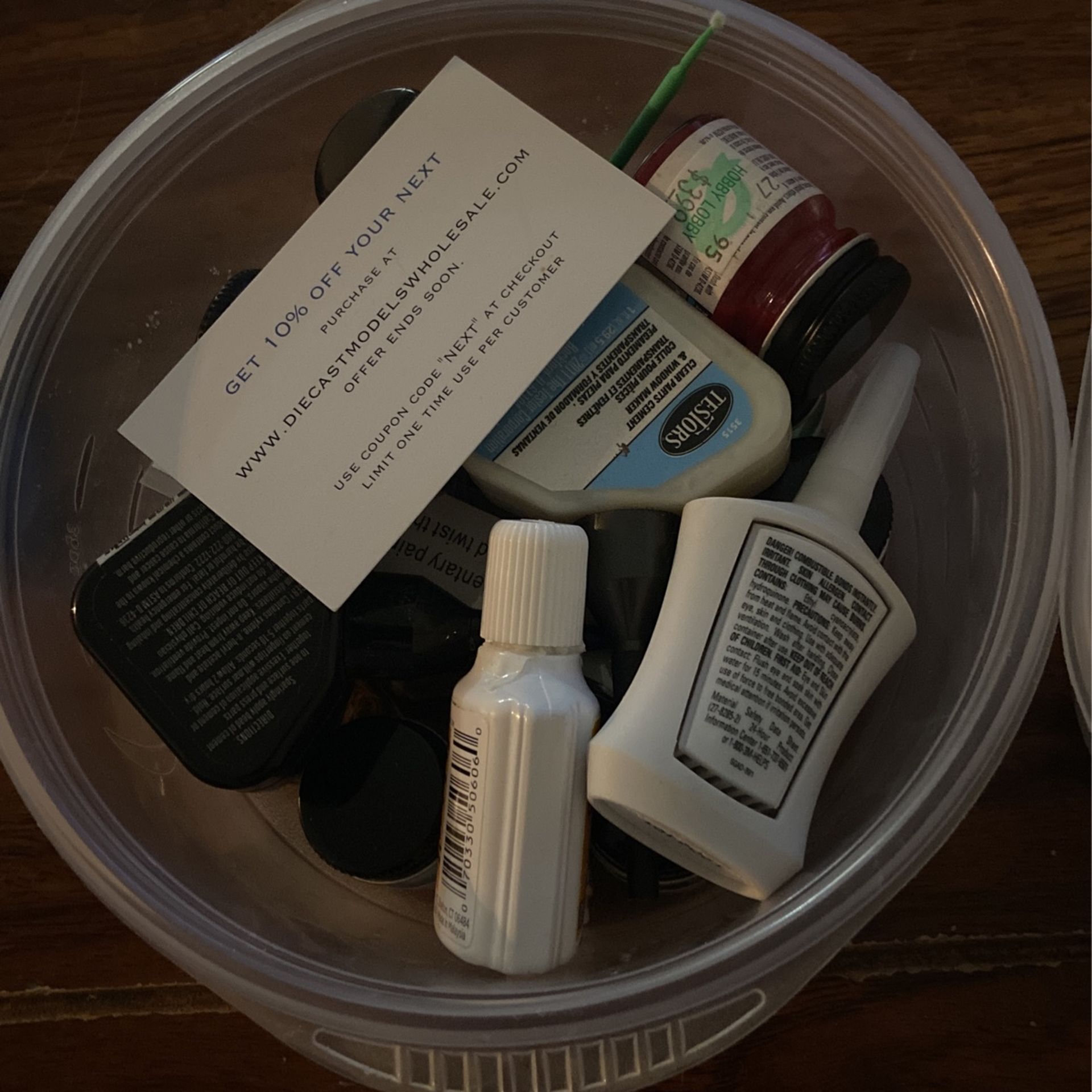 Model Paint And Paint Brushes.