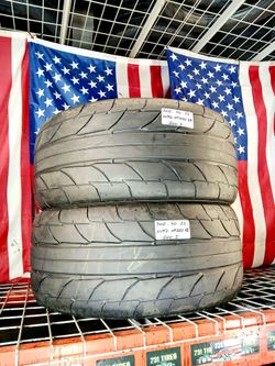 ✅ 2 NICE USED TIRES 305/40ZR22 NITTO NT555 RII MAX PERFORMANCE DRAG RACING 305 40 22
