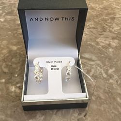 Silver Plated Cubic Zirconia Earrings 