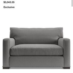 Crate & Barrel Axis Gray Sleeper Sofa