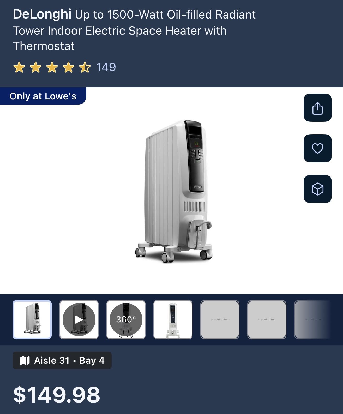 Heater with Thermostat Oil-filled Radiant Tower Indoor Electric Space Heater with Thermostat