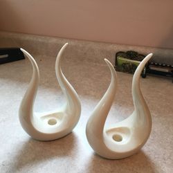 Lenox candle holders (pair) mid-century 7 3/4”