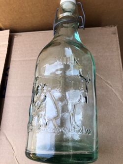 Vintage glass milk bottle