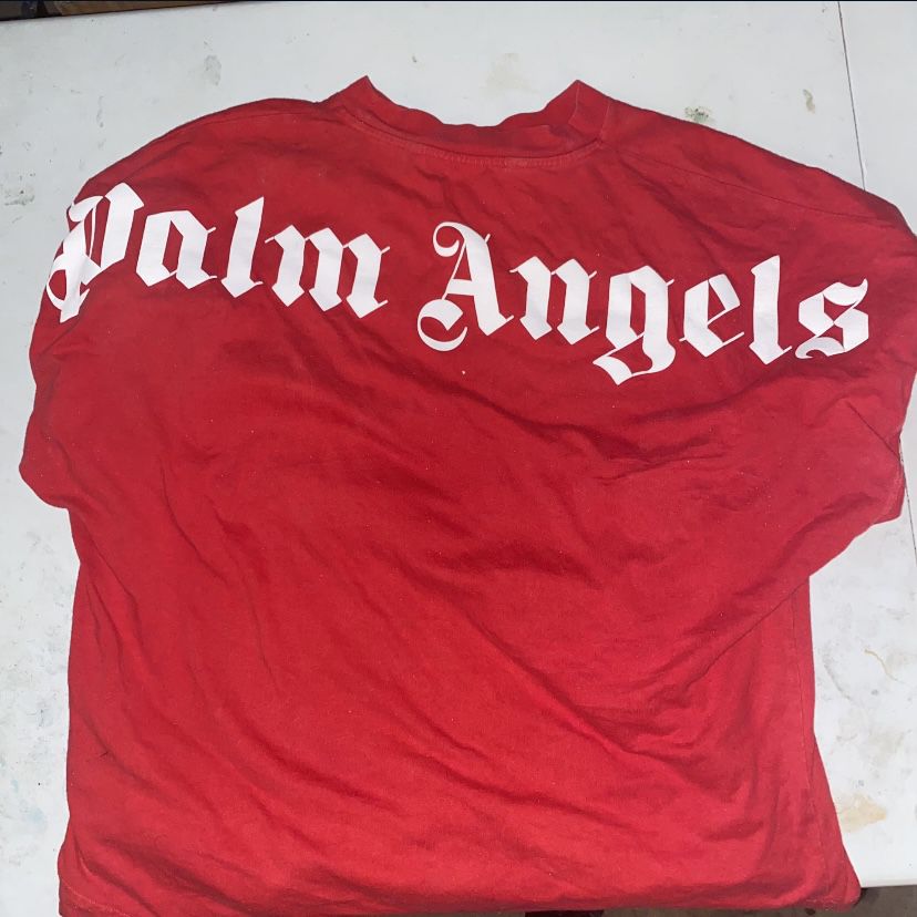 Palm Angels Long Sleeve Shirt (Red)
