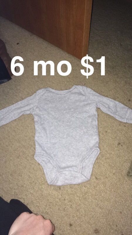 Carters 6 mo long sleeve onesie