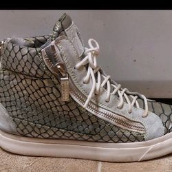 giuseppe zanotti/ baraonda snakeskin doublezip hightc Men Sz9.5