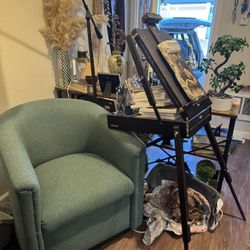 Teal Barrel Chair