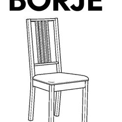 8 IKEA BORJE Dining chairs extra cushions & covers