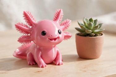 Cute Axolotl Figurine - 3D Printed Salamander Toy