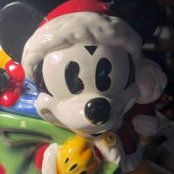 Mickey Mouse Santa Cookie Jar. So Cheery…