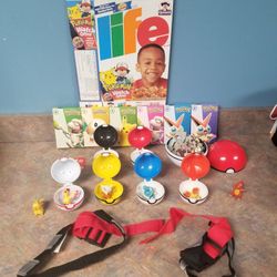 Small pokemon collection including McDonalds new cards Pokeballs figurines and cereal box and puzzle