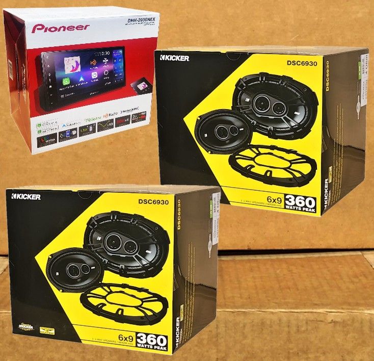 Pioneer Touch Screen Stereo Apple Carplay & Android Auto Kicker 6" X 9" Speaker 720 Watts Package 🚨 Payment Options Available 🚨 No Credit Needed 🚨