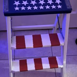 Milk Painted Flag Ladder 