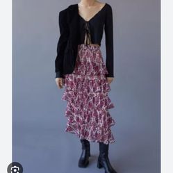 Floral Ruffled Skirt Size Small- Medium