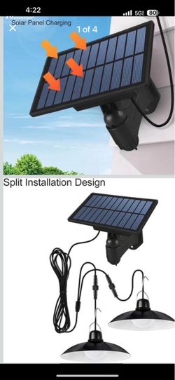 New Solar Panel Dual Pendant Light Set
