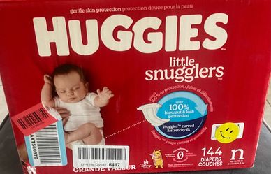 Huggies Little Snugglers Newborn Diapers 144 Count