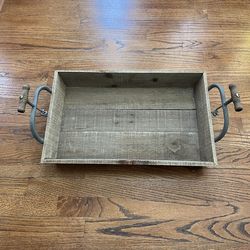WOODEN SERVING TRAY • LIKE NEW