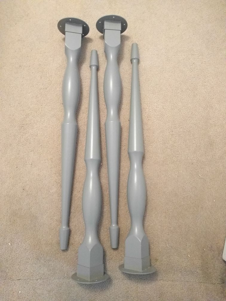 Gray Table Legs - Ikea Nipen, Set of Four