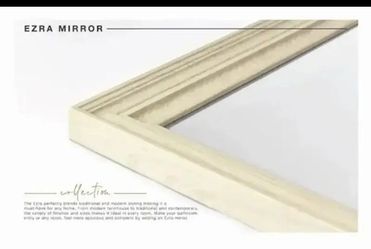NEW IN BOX -MCS Ezra Wall Mirror, Natural Woodgrain, 34.66 x 44.66 in....NEW IN BOX