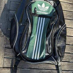 Balenciaga Adidas Black/green Leather Backpack