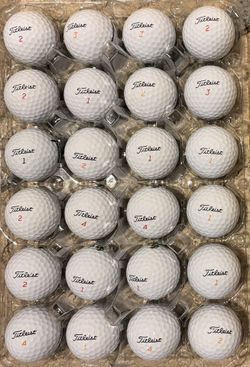 24 Like New Titleist Golf Balls As Pictured 