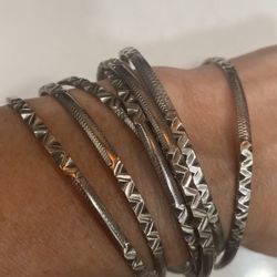 Vintage Solid Sterling Silver Bangles