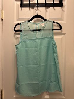 Mint Green Sleeveless Blouse