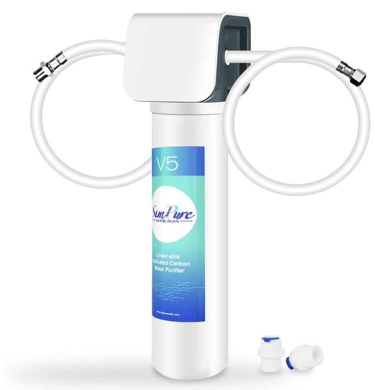SimPure V5 Under Sink Water Filter, 3000 Gallon Quick Installation Under Counter Drinking Water Purifier System