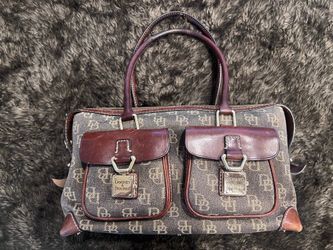 bag is the Dooney & Bourke Double Pocket Signature Satchel