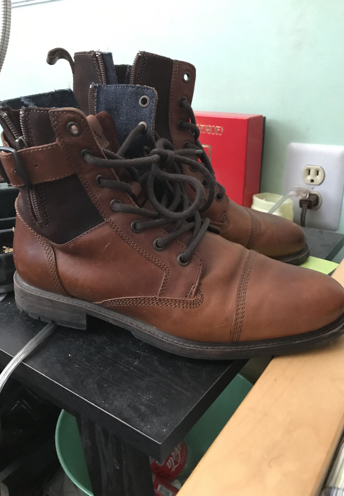 Aldo brown leather boots