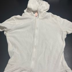 White Towel Dress Cover Up For Kids 