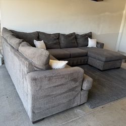 Gray Sectional Sofa Couch Sala 